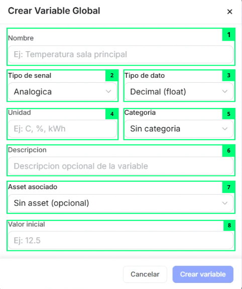 Crear variable global