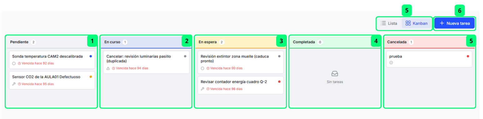 Gestión de Tareas — Vista Kanban