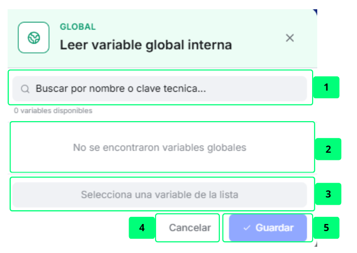 Global: Leer Variable Global Interna — Configuración